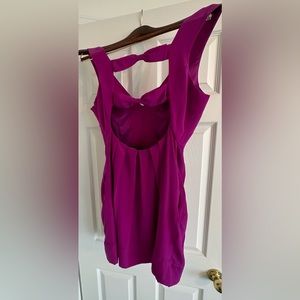 Walter Women’s Dress Fuchsia Purple Sz 2 Silk Back Bows Cocktail Party Straps